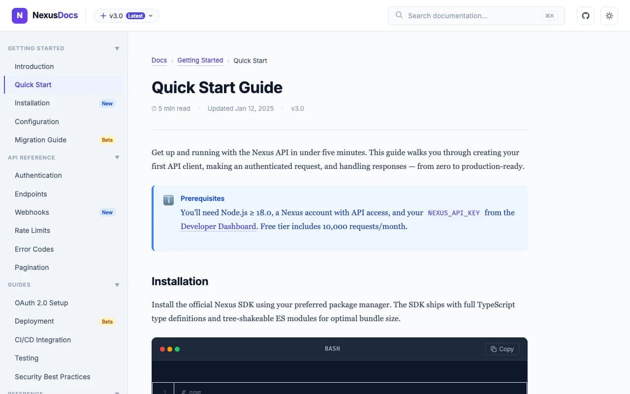 Docs Help Center preview