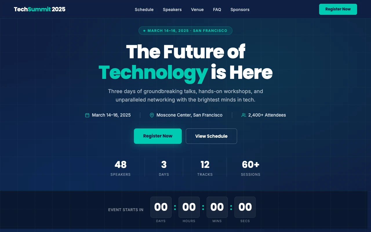 Event Conference Site preview