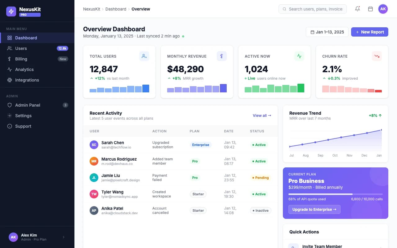 SaaS Starter Kit preview