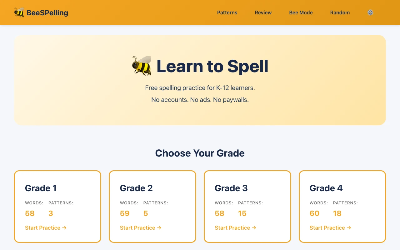 BeeSPelling screenshot