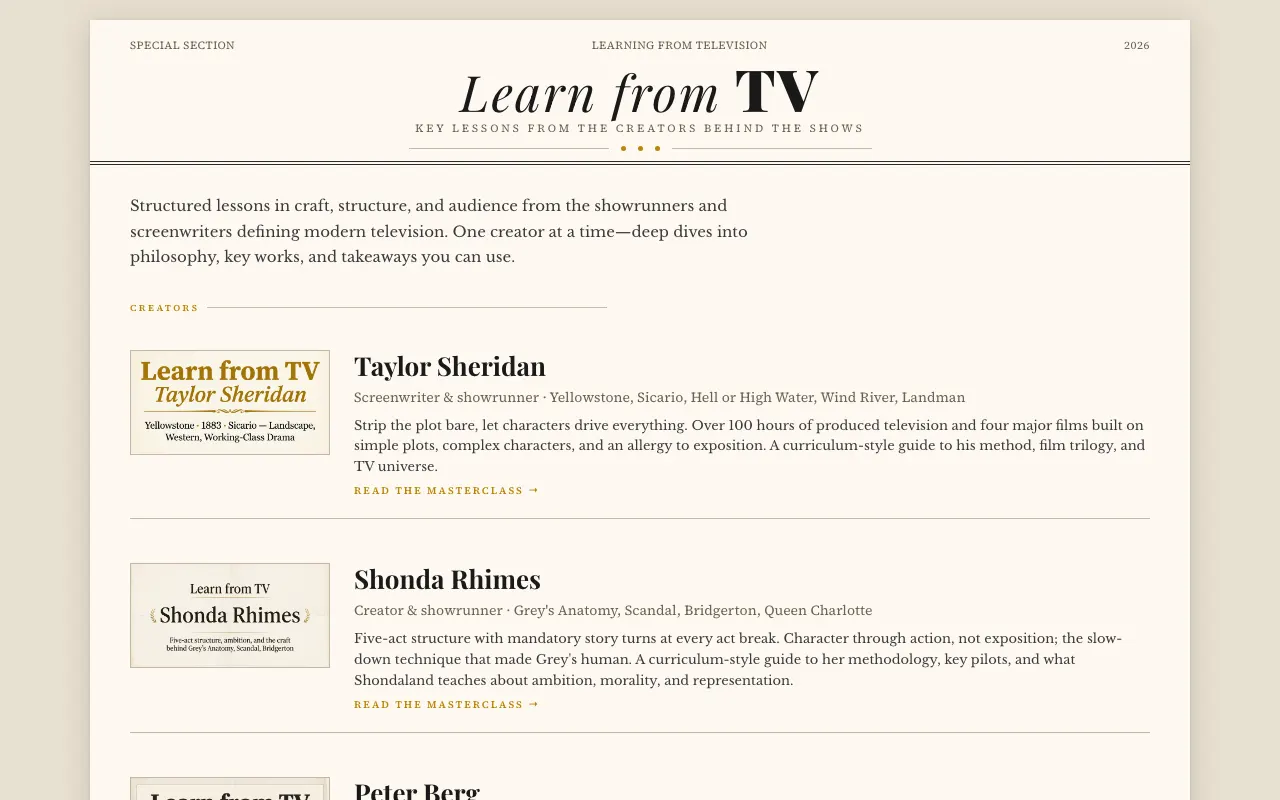 Learn from TV screenshot