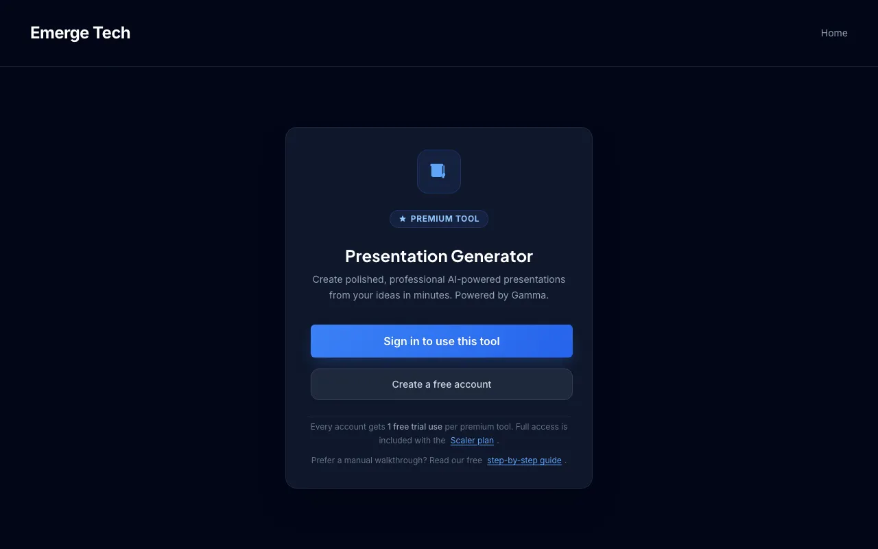 Presentation Generator screenshot
