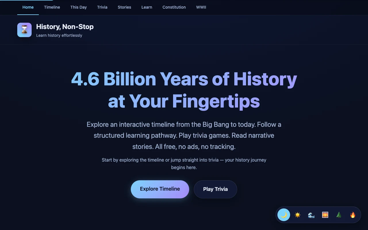 History, Non-Stop screenshot