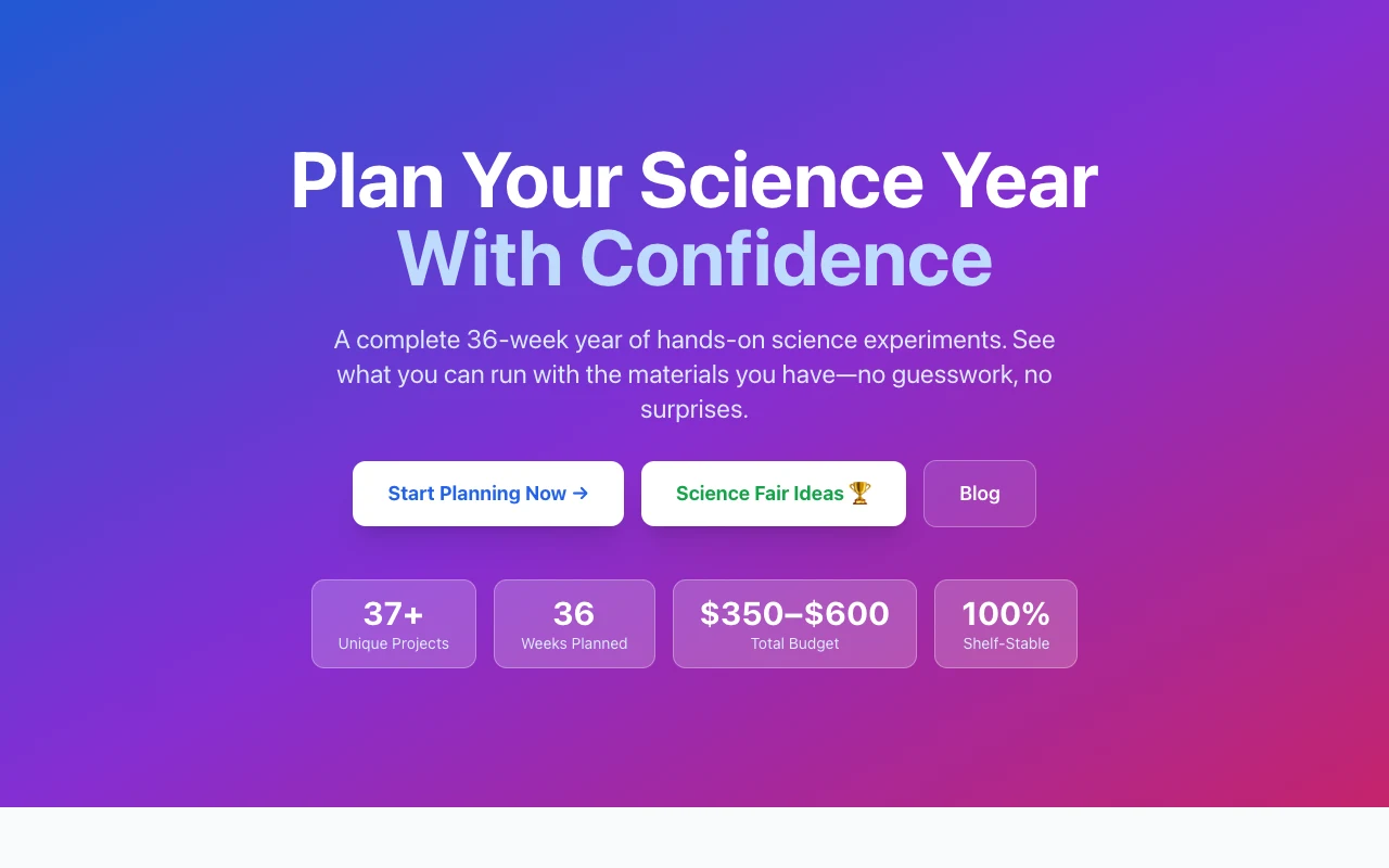 Science Kit Planner screenshot